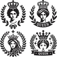 Queen art icon illustration vector