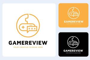 Game review Logo Design Template vector