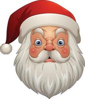 Cartoon angry santa claus head vector