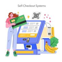 Retail Tech. Flat Illustration vector