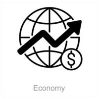 Economy and growth icon concept vector