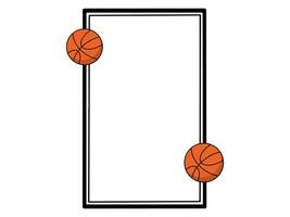 Basketball Frame Outline Background Illustration vector