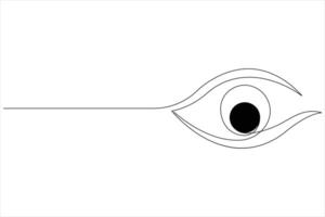 illustration continuous eye one line drawing vector