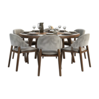 Cafe Chairs with Table for Customers on Transparent Background png