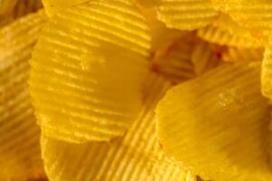 Full frame foodbackground of potato chips, top view 1 photo