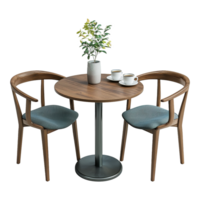 2 seat dining table isolated on transparent background png