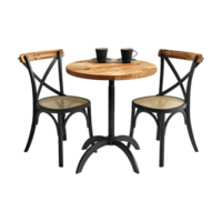 Two seat dining table isolated on transparent background png