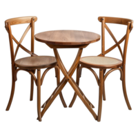 Two seat dining table isolated on transparent background png