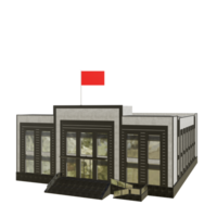 3 D illustration of government building icon png