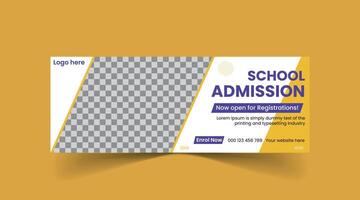 School admission banner template admission banner vector