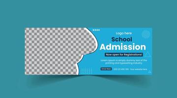 School admission banner template admission banner vector