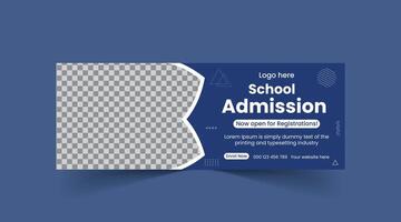 School admission banner template admission banner vector