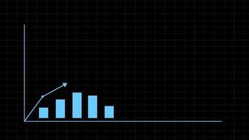 Business growing graph animation video