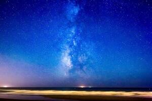 Milky Way Over Atlantic at El Palmar Beach, Cadiz, at Night photo