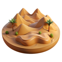 Egypt Sahara desert isometric 3d icon isolated on the transparent background png