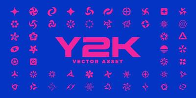 Y2K style elements set. vector