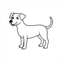 Cartoon funny dog standing vector