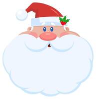 Santa Claus Cartoon Character Face Portrait vector