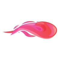 Abstract red and pink shape flowing and forming a drop vector