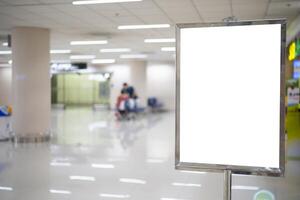 Blank Billboard in airport shot in asia. photo