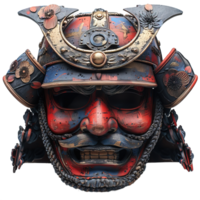 Samurai Protective Helmet Isolated on Transparent Background ,Samurai Warrior Mask , png