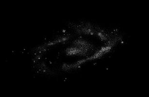 Galaxy background black and white illustration vector