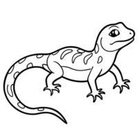 Common Newt lizzard stands icon vector