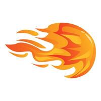 Abstract fireball with flames providing heat and light vector