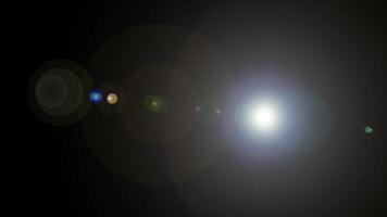 Lens flare moving. shining light moves horizontally and vertically. video