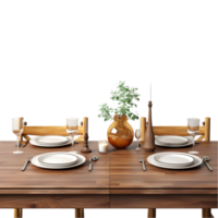 Dining room interior on transparent background png