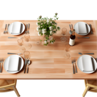 Dining room interior on transparent background png