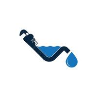 plumbing logo design vector