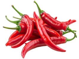 pile of chili peppers isolated against a transparent background png