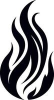 Flames symbols flat style silhouette, fire silhouette vector