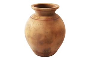 Clay jar isolated on transparent background. png