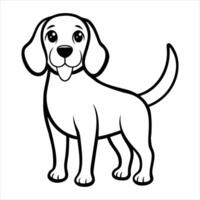 Cute Beagle Dog Cartoon illustration vector