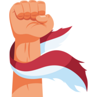 A fist with a flag on it png