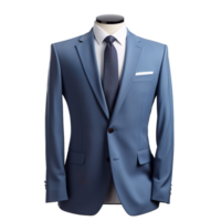 a blue business suit isolated on transparent background png