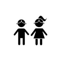 Boy and girl icon vector