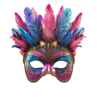 Feathered Carnival Mask Clipart AI-Generative png