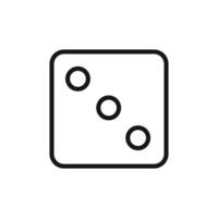 Dice three icon vector