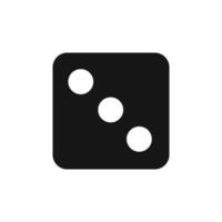 Dice three icon vector