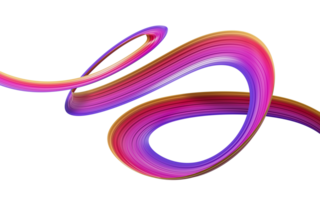 3d Wavy Shiny Social Media Ribbon Flag 3d Illustration png