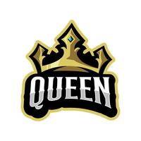 Queen Crown Logo for Sports and Gaming vector