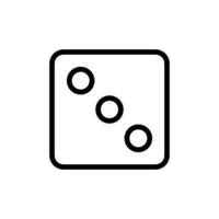 Dice three icon vector