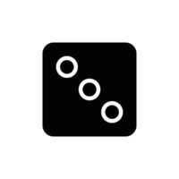 Dice three icon vector