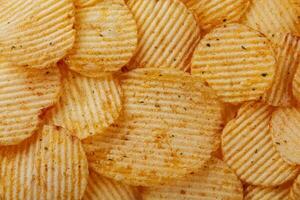 Lots of potato chips, texture photo