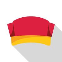 Red and yellow double ribbon banner with space for text vector