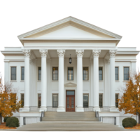 A large white building with columns and a large front porch png