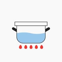 Boil water illustration vector